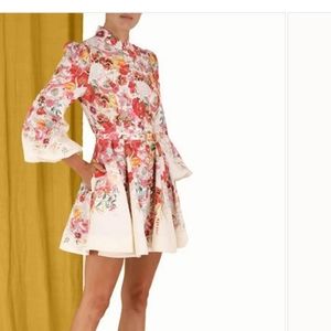 Zimmermann wonderland button front mini dress NWT sz 1